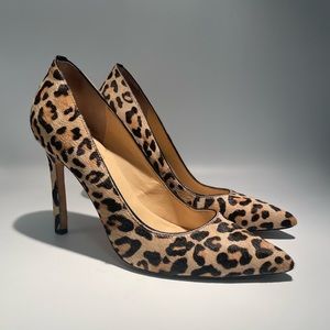 Ivanka Trump Calf Hair Leopard Print Pump